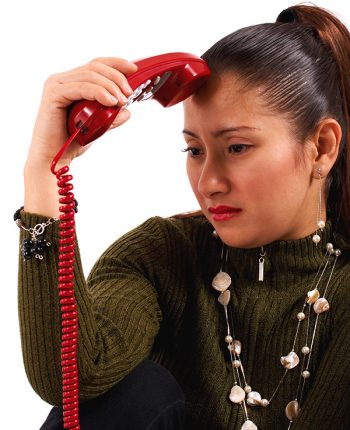 Woman Upset After Receiving Distressing Phone Call